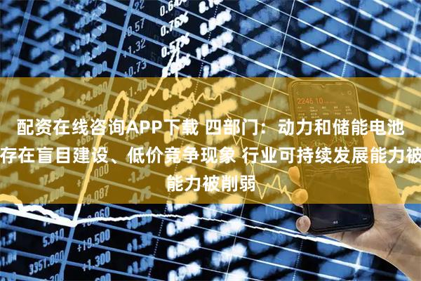 配资在线咨询APP下载 四部门：动力和储能电池产业存在盲目建设、低价竞争现象 行业可持续发展能力被削弱